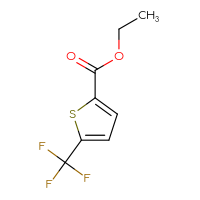 Chemical structure of ethyl 5-(trifluoromethyl)thiophene-2-carboxylate - CSSB00016408003