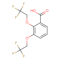 Chemical structure of 2,3-bis(2,2,2-trifluoroethoxy)benzoic acid - CSSB00020643037