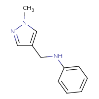 Chemical structure of N-[(1-methyl-1H-pyrazol-4-yl)methyl]aniline - CSSB00000224017