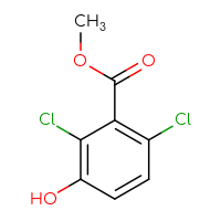 Chemical structure of methyl 2,6-dichloro-3-hydroxybenzoate - CSSB00016173850