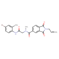 Chemical structure of N-(4-bromo-2-methylphenyl)-2-{1-[1,3-dioxo-2-(prop-2-en-1-yl)-2,3-dihydro-1H-isoindol-5-yl]-N-methylformamido}acetamide - CSSB00027981732