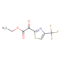 Chemical structure of ethyl 2-oxo-2-[4-(trifluoromethyl)-1,3-thiazol-2-yl]acetate - CSSB02497854325