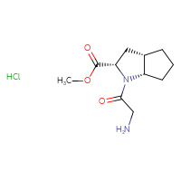 Chemical structure of methyl (2S,3aS,6aS)-1-(2-aminoacetyl)-octahydrocyclopenta[b]pyrrole-2-carboxylate hydrochloride - CSSB20963516705