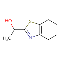 Chemical structure of 1-(4,5,6,7-tetrahydro-1,3-benzothiazol-2-yl)ethan-1-ol - CSSB00011857280