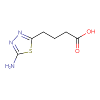 Chemical structure of 4-(5-amino-1,3,4-thiadiazol-2-yl)butanoic acid - CSSB00009836395