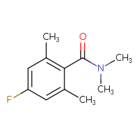 Chemical structure of 4-fluoro-N,N,2,6-tetramethylbenzamide - CSSB01991142891