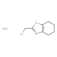 Chemical structure of 2-(chloromethyl)-4,5,6,7-tetrahydro-1,3-benzothiazole hydrochloride - CSSB00102886496