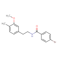 Chemical structure of 4-bromo-N-[2-(3-methoxy-4-methylphenyl)ethyl]benzamide - CSSB02074282416