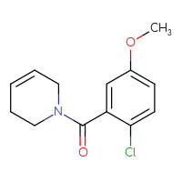 Chemical structure of 1-(2-chloro-5-methoxybenzoyl)-1,2,3,6-tetrahydropyridine - CSSB06394494573