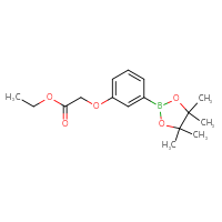 Chemical structure of ethyl 2-[3-(4,4,5,5-tetramethyl-1,3,2-dioxaborolan-2-yl)phenoxy]acetate - CSSB00010169795