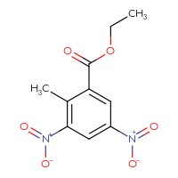 Chemical structure of ethyl 2-methyl-3,5-dinitrobenzoate - CSSB00000628891