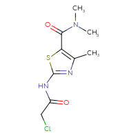 Chemical structure of 2-(2-chloroacetamido)-N,N,4-trimethyl-1,3-thiazole-5-carboxamide - CSSB00000027728