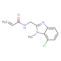 Chemical structure of N-[(7-chloro-1-methyl-1H-1,3-benzodiazol-2-yl)methyl]prop-2-enamide - CSSB01997775805