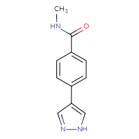 Chemical structure of N-methyl-4-(1H-pyrazol-4-yl)benzamide - CSSB00103310307
