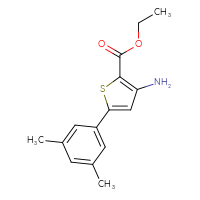 Chemical structure of ethyl 3-amino-5-(3,5-dimethylphenyl)thiophene-2-carboxylate - CSSB00121616436