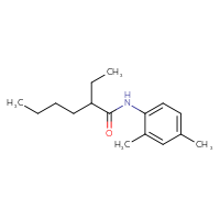 Chemical structure of N-(2,4-dimethylphenyl)-2-ethylhexanamide - CSSB00048053570