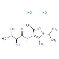 Chemical structure of (2S)-2-amino-N-[3,5-dimethyl-1-(propan-2-yl)-1H-pyrazol-4-yl]-3-methylbutanamide dihydrochloride - CSSB06430523411