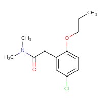Chemical structure of 2-(5-chloro-2-propoxyphenyl)-N,N-dimethylacetamide - CSSB06917113451
