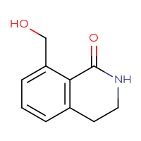 Chemical structure of 8-(hydroxymethyl)-1,2,3,4-tetrahydroisoquinolin-1-one - CSSB00134613808