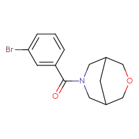 Chemical structure of 7-(3-bromobenzoyl)-3-oxa-7-azabicyclo[3.3.1]nonane - CSSB02190725788
