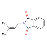 Chemical structure of 2-(3-methylbut-2-en-1-yl)-2,3-dihydro-1H-isoindole-1,3-dione - CSSB00000006836