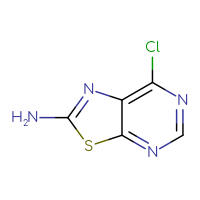 Chemical structure of 7-chloro-[1,3]thiazolo[5,4-d]pyrimidin-2-amine - CSSB00000026877