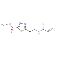 Chemical structure of methyl 5-[2-(prop-2-enamido)ethyl]-1,3,4-thiadiazole-2-carboxylate - CSSB03505866417