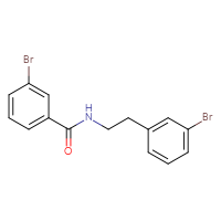 Chemical structure of 3-bromo-N-[2-(3-bromophenyl)ethyl]benzamide - CSSB00037918124