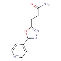 Chemical structure of 3-[5-(pyridin-4-yl)-1,3,4-oxadiazol-2-yl]propanamide - CSSB02270737913