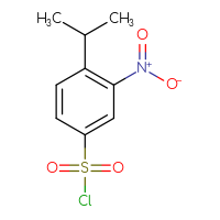 Chemical structure of 3-nitro-4-(propan-2-yl)benzene-1-sulfonyl chloride - CSSB20504684166