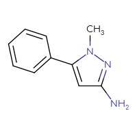 Chemical structure of 1-methyl-5-phenyl-1H-pyrazol-3-amine - CSSB00009955225