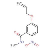 Chemical structure of N-methyl-2-nitro-5-(prop-2-en-1-yloxy)benzamide - CSSB07018267021