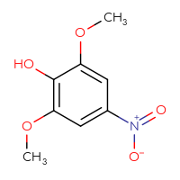 Chemical structure of 2,6-dimethoxy-4-nitrophenol - CSSB00009869684