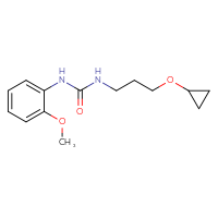 Chemical structure of 3-(3-cyclopropoxypropyl)-1-(2-methoxyphenyl)urea - CSSB06412954870