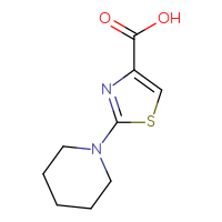 Chemical structure of 2-(piperidin-1-yl)-1,3-thiazole-4-carboxylic acid - CSSB00011934897
