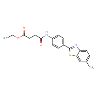 Chemical structure of ethyl 3-{[4-(6-methyl-1,3-benzothiazol-2-yl)phenyl]carbamoyl}propanoate - CSSB00020578237