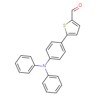 Chemical structure of 5-[4-(diphenylamino)phenyl]thiophene-2-carbaldehyde - CSSB00160996900