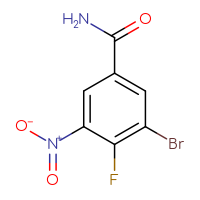 Chemical structure of 3-bromo-4-fluoro-5-nitrobenzamide - CSSB00010264385
