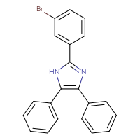 Chemical structure of 2-(3-bromophenyl)-4,5-diphenyl-1H-imidazole - CSSB00132569390