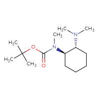 Chemical structure of tert-butyl N-[(1R,2R)-2-(dimethylamino)cyclohexyl]-N-methylcarbamate - CSSB03551059385