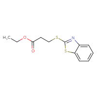 Chemical structure of ethyl 3-(1,3-benzothiazol-2-ylsulfanyl)propanoate - CSSB00000271978
