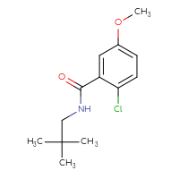 Chemical structure of 2-chloro-N-(2,2-dimethylpropyl)-5-methoxybenzamide - CSSB06407003638