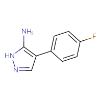 Chemical structure of 4-(4-fluorophenyl)-1H-pyrazol-5-amine - CSSB00000740245