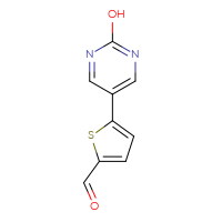 Chemical structure of 5-(2-hydroxypyrimidin-5-yl)thiophene-2-carbaldehyde - CSSB00010140049