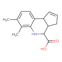 Chemical structure of 6,7-dimethyl-3H,3aH,4H,5H,9bH-cyclopenta[c]quinoline-4-carboxylic acid - CSSB00025751596