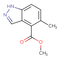Chemical structure of methyl 5-methyl-1H-indazole-4-carboxylate - CSSB00010762447