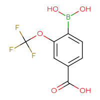 Chemical structure of 4-(dihydroxyboranyl)-3-(trifluoromethoxy)benzoic acid - CSSB06270857813