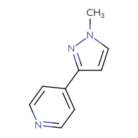Chemical structure of 4-(1-methyl-1H-pyrazol-3-yl)pyridine - CSSB00042619225