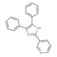 Chemical structure of 3-(4,5-diphenyl-1H-imidazol-2-yl)pyridine - CSSB00026735573
