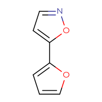 Chemical structure of 5-(furan-2-yl)-1,2-oxazole - CSSB00011997658